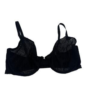Victoria's Secret Womens 36DDD Very Sexy Black Lace Unlined Demi Underwired Bra